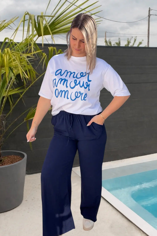 Pantalon fluide Marine Maddy & Co