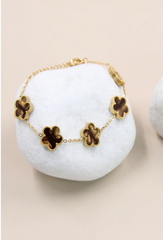 Parrure - TRÈFLE MARRON