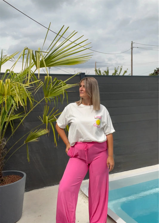 Pantalon fluide Fuchsia