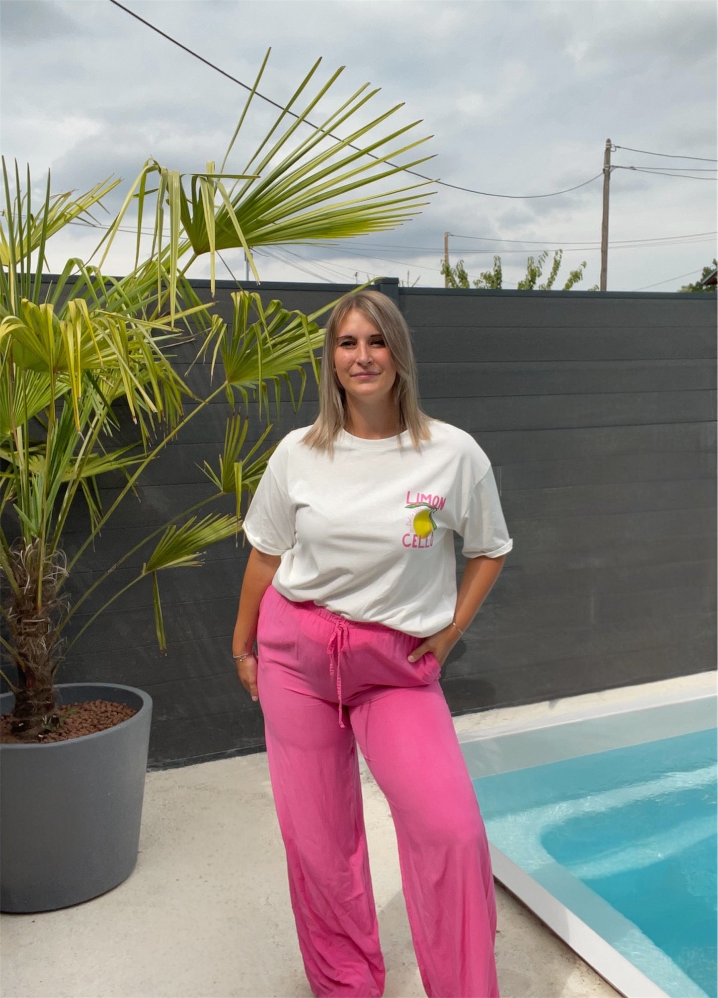 Pantalon fluide Fuchsia