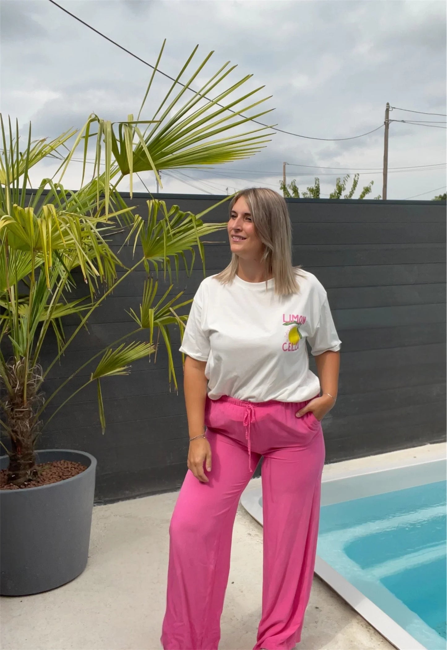 Pantalon fluide Fuchsia