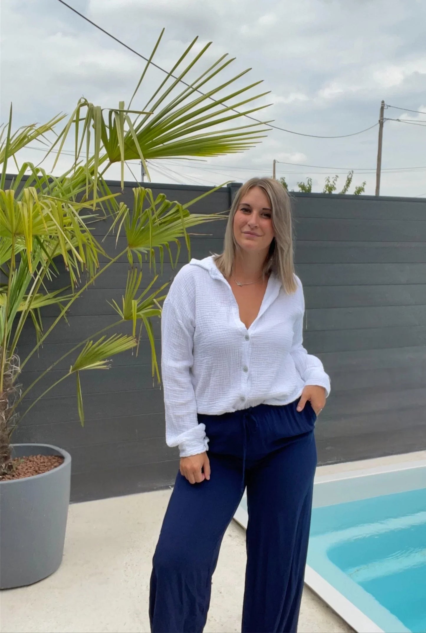 Pantalon fluide Marine