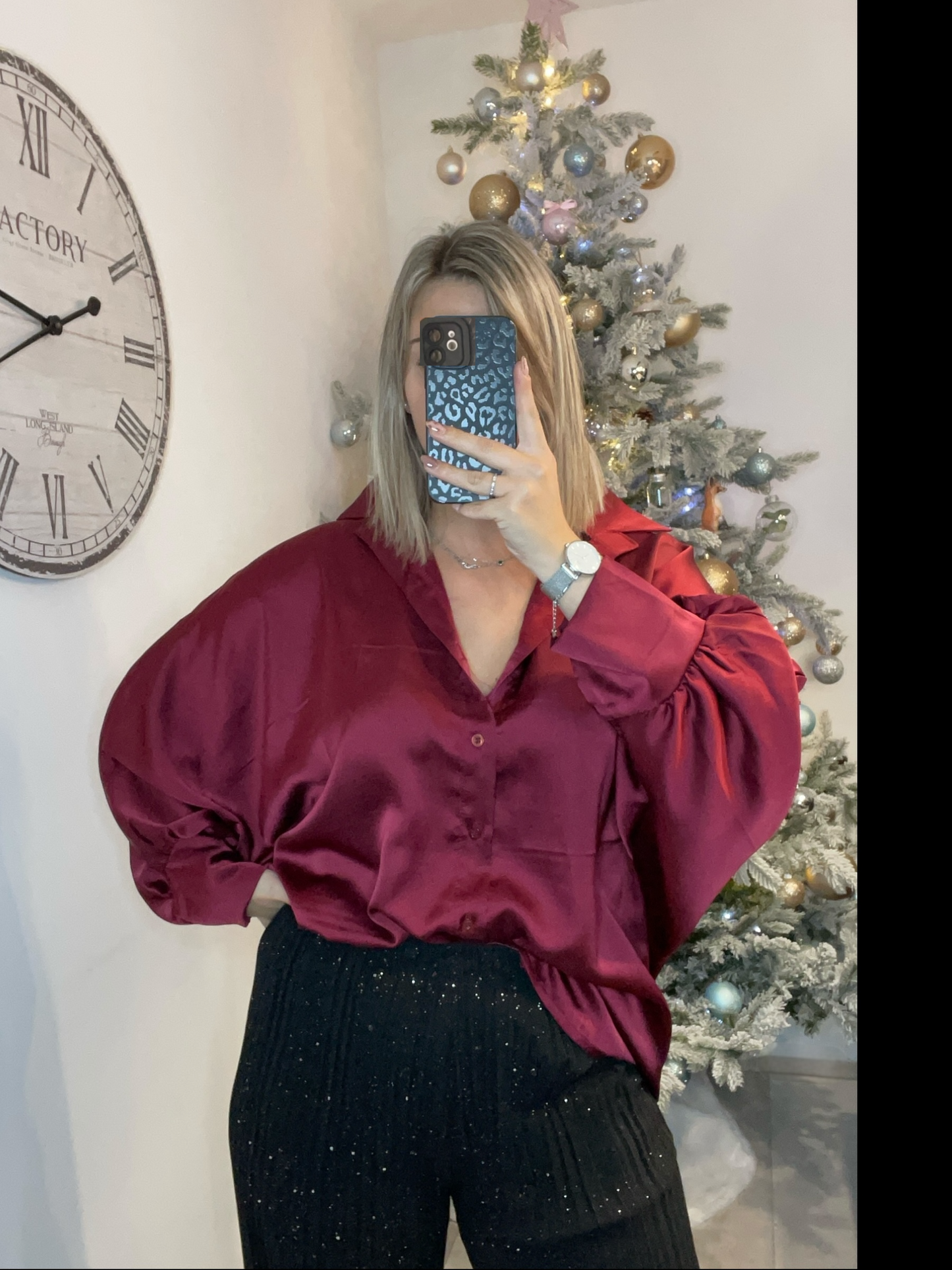 Chemise satinée -XMAS