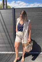 Blazer Rosie sans manches - Beige Maddy & Co