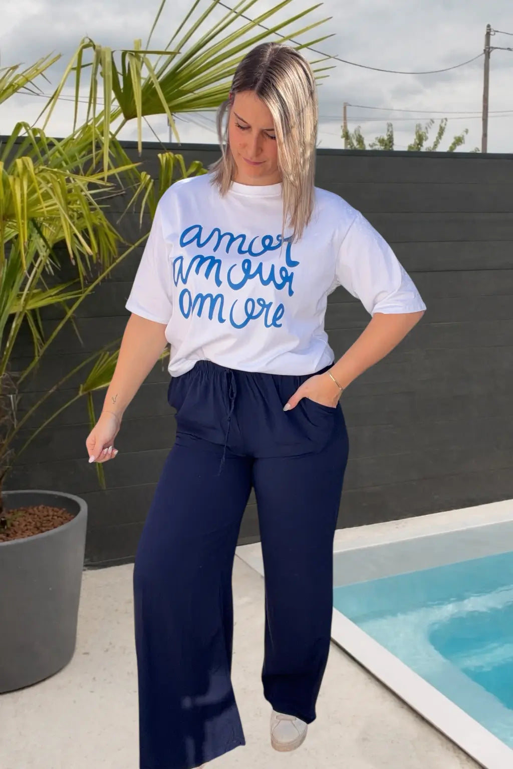 Pantalon fluide Marine Maddy & Co