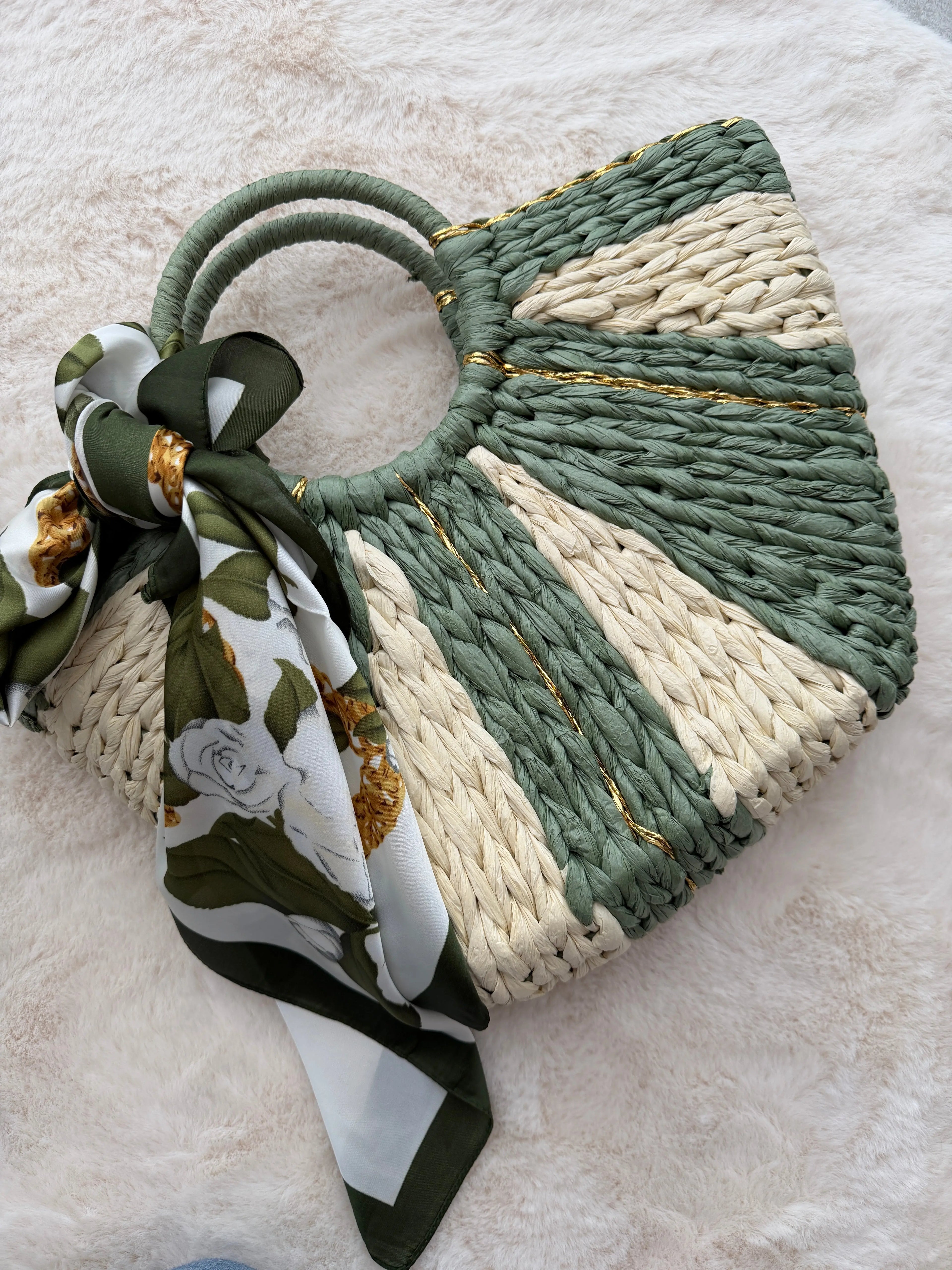 Foulard carré imprimé - Kaki Maddy & Co