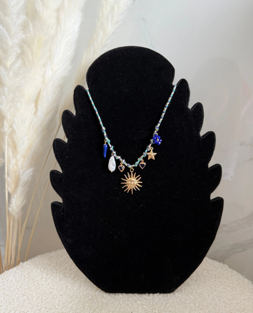Collier breloque bleu - Soleil Maddy & Co