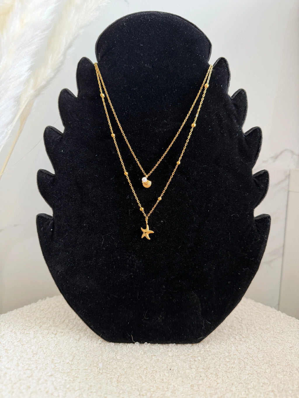 Collier double doré - Étoile de mer & coquillage Maddy & Co