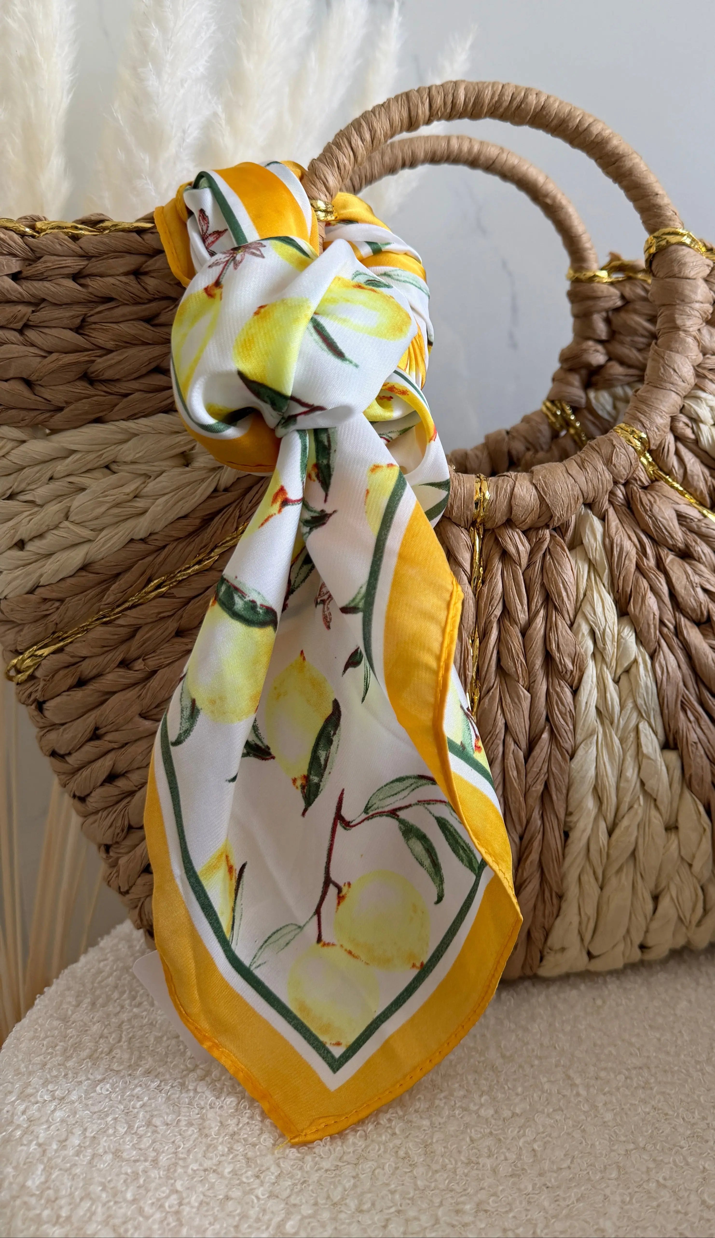 Foulard carré imprimé - Citron Maddy & Co
