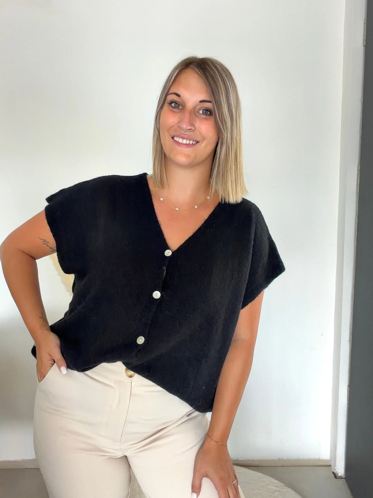 Gilet  Solène - Noir Maddy & Co