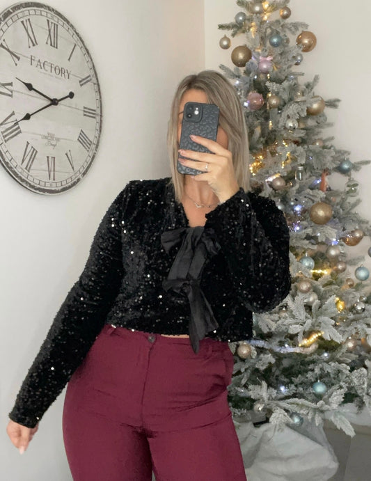 Top Sequin à nœuds