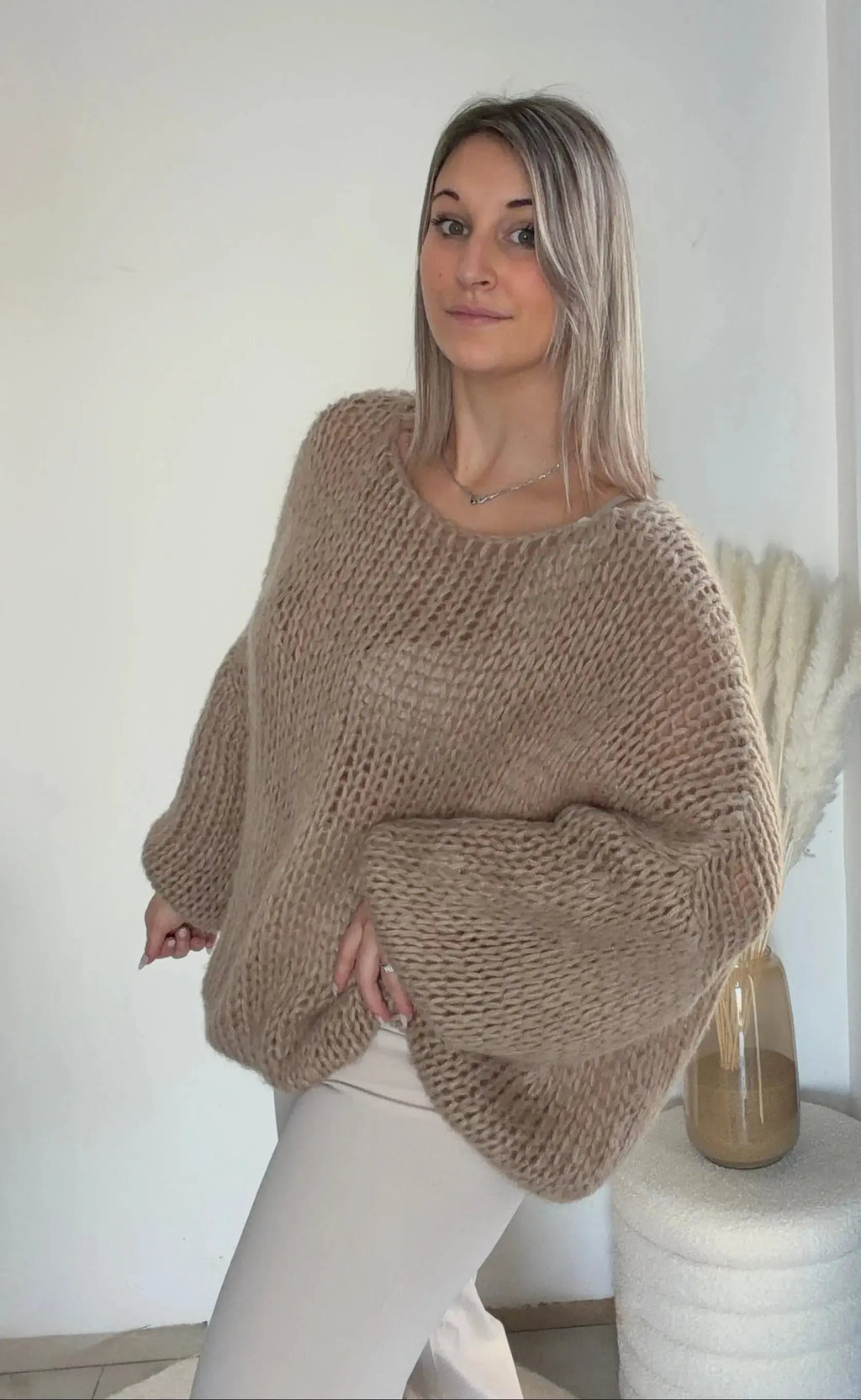 Pull - Ashley beige oversize