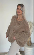 Pull - Ashley beige oversize