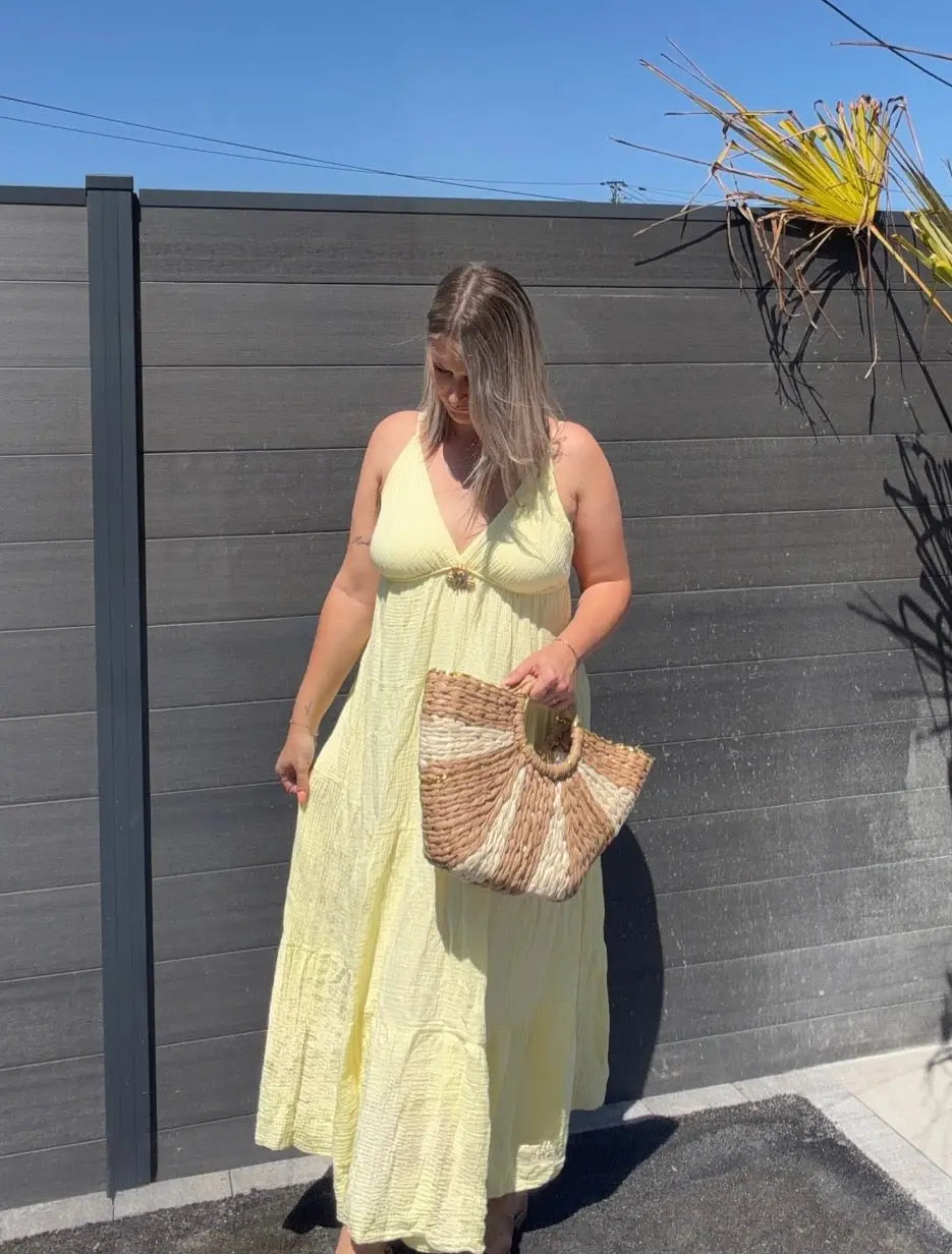 Robe Soleil - Gaze de coton Jaune Maddy & Co