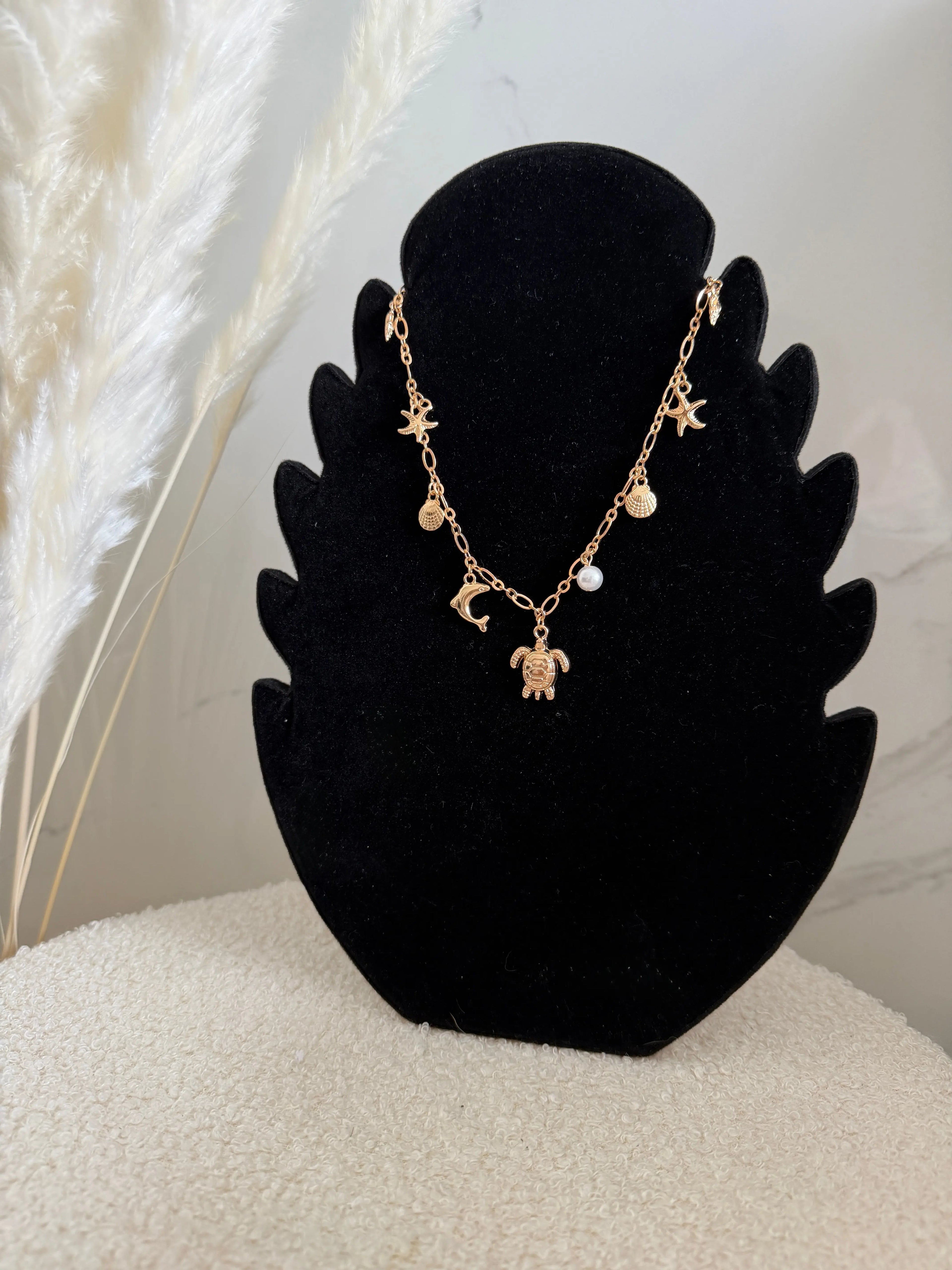 Collier charms doré - Tortue Maddy & Co
