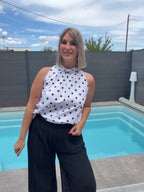 Top à pois Bella - Blanc Maddy & Co