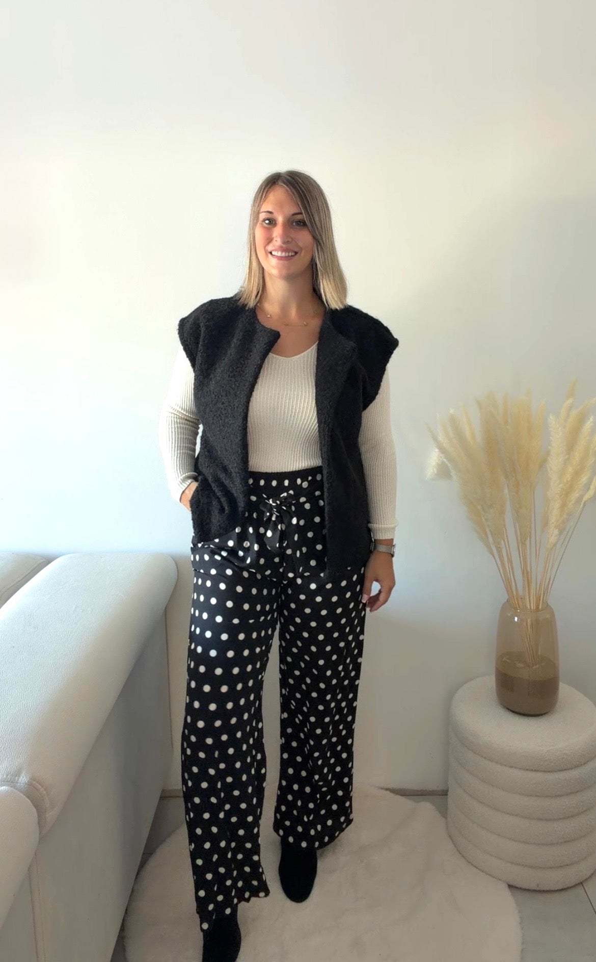 Pantalon Athéna - Noir à pois Maddy & Co
