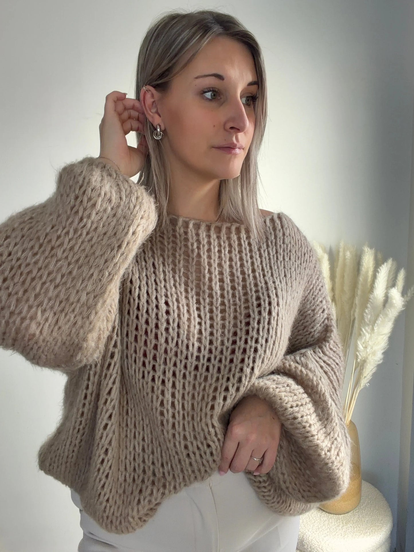 Pull - Ashley beige oversize