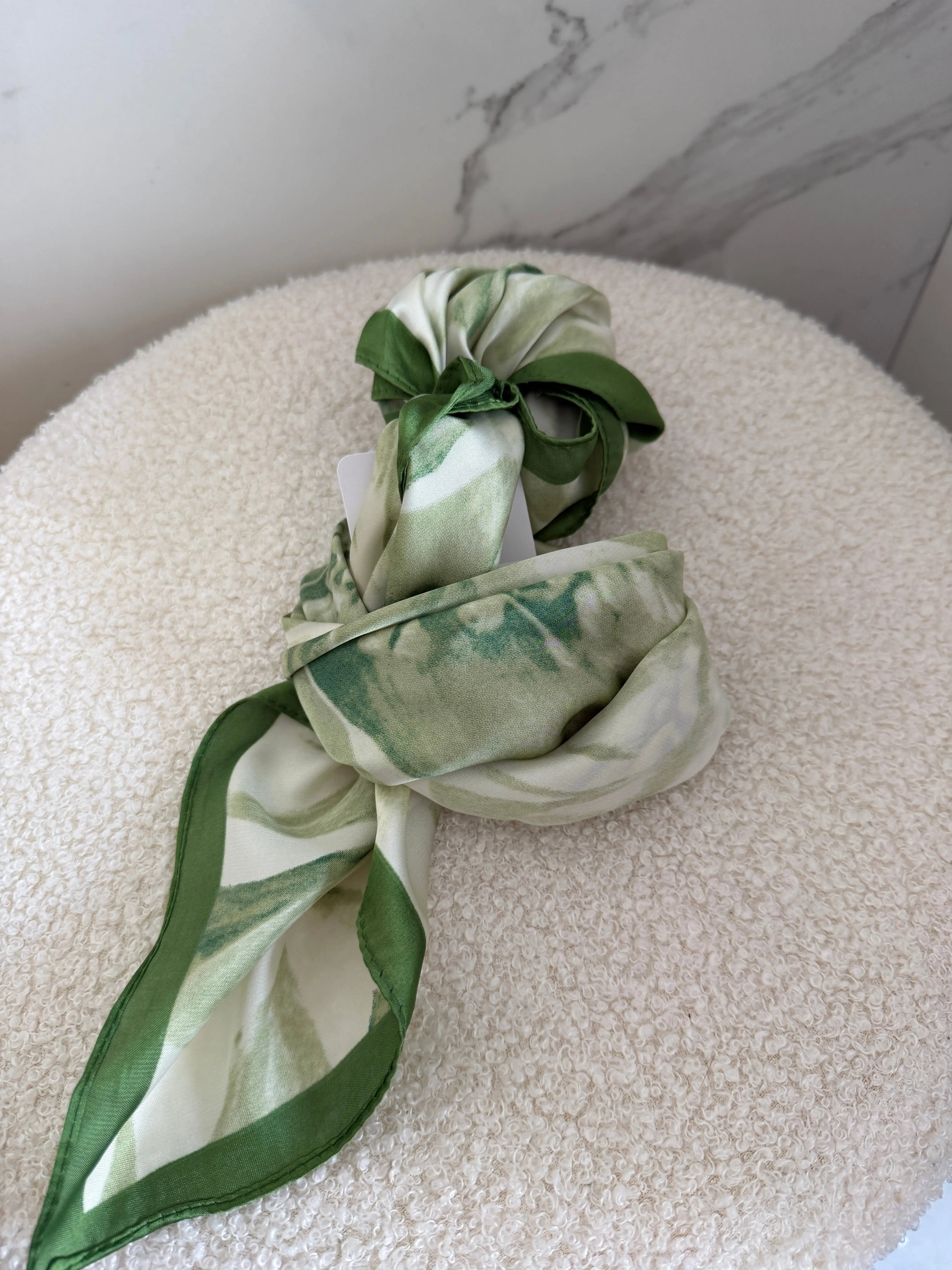 Foulard carré imprimé - Vert Maddy & Co