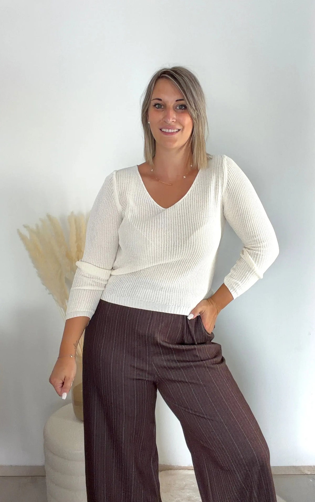 Pull col V - Mocka Maddy & Co