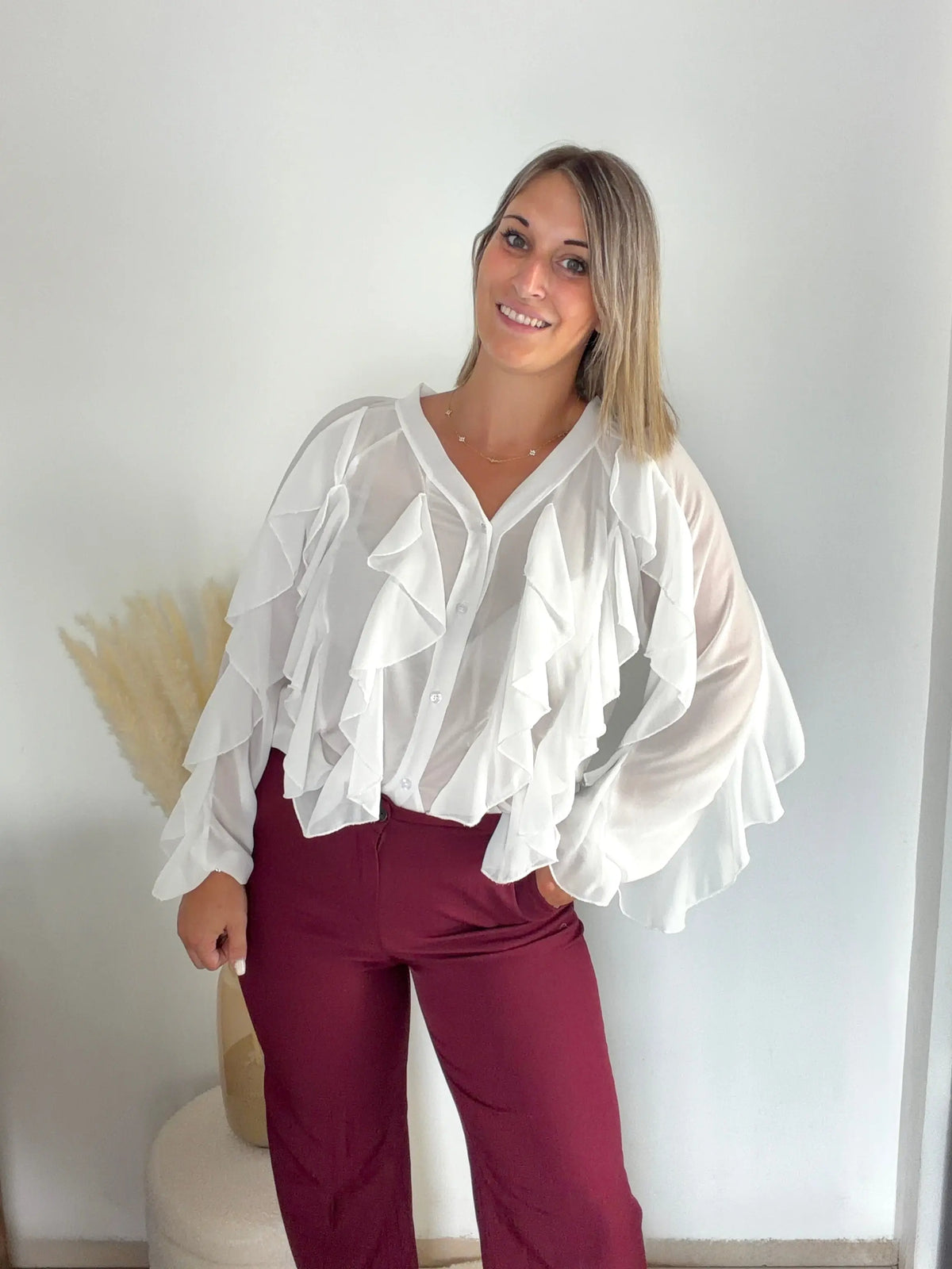 Chemisier FANELLA - Blanc Maddy & Co
