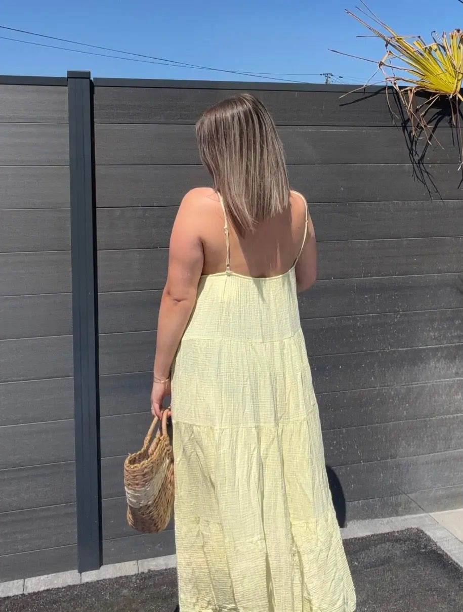 Robe Soleil - Gaze de coton Jaune Maddy & Co