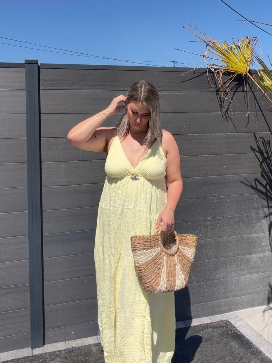 Robe Soleil - Gaze de coton Jaune Maddy & Co