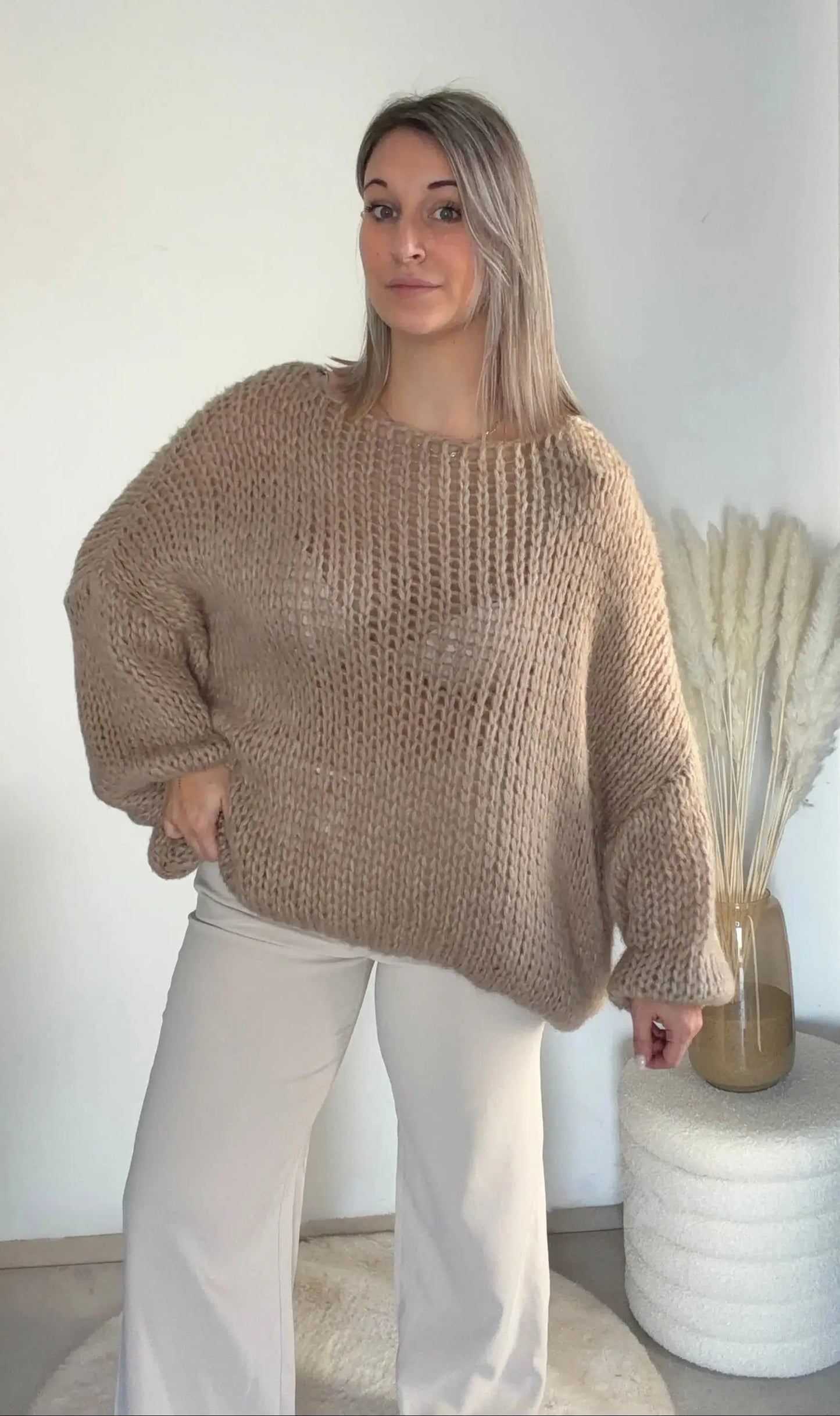 Pull - Ashley beige oversize