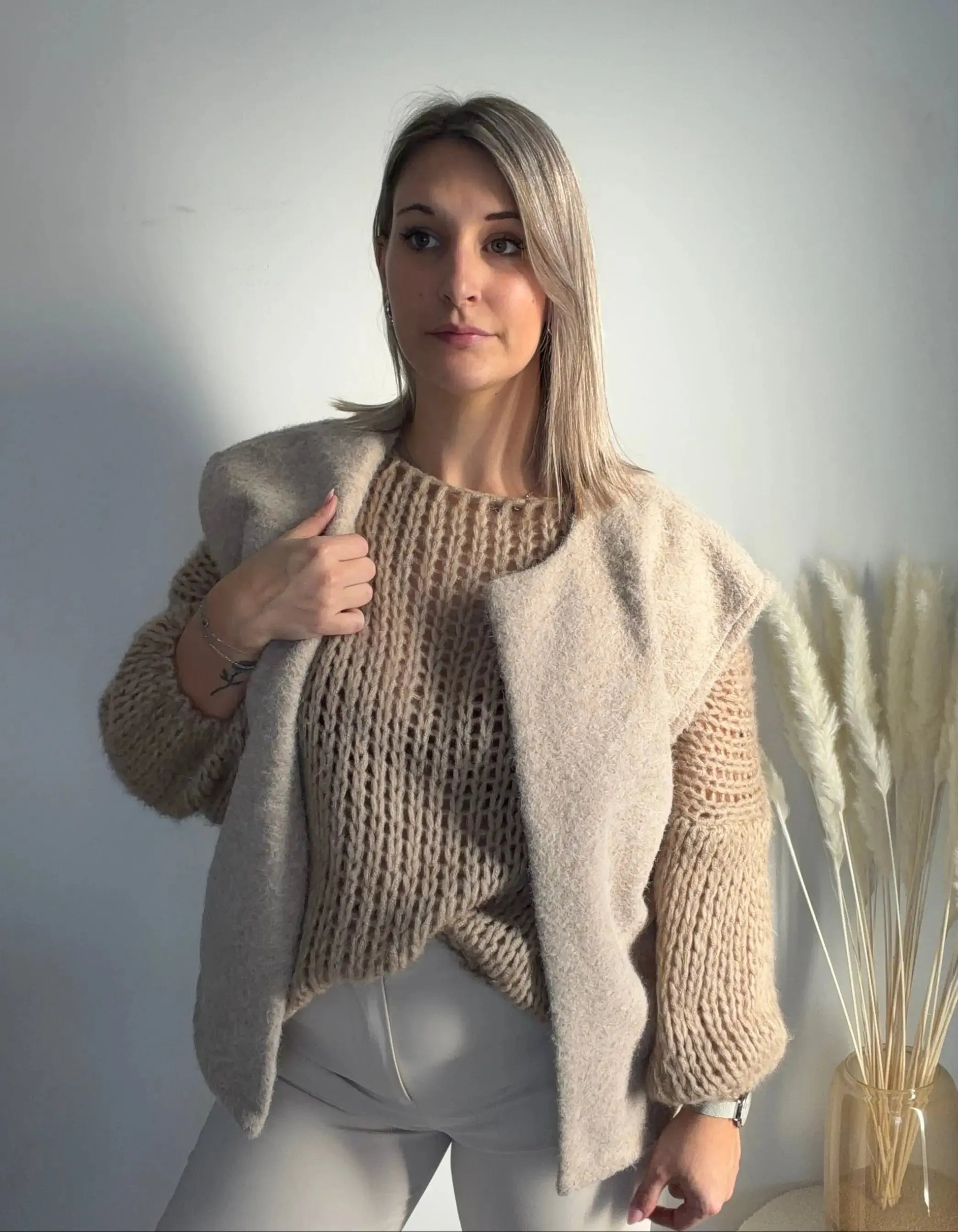 Pull - Ashley beige oversize