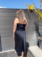Robe longue satinée - Nelly Maddy & Co