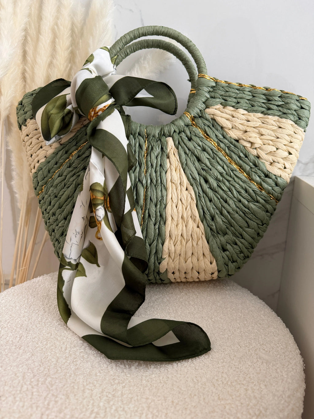 Foulard carré imprimé - Kaki Maddy & Co