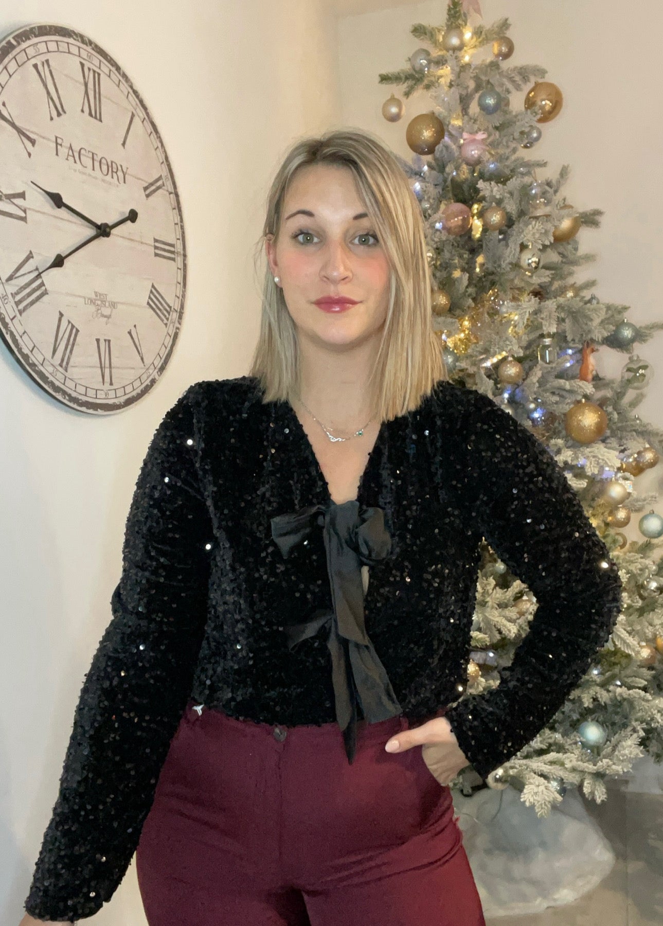 Top Sequin à nœuds