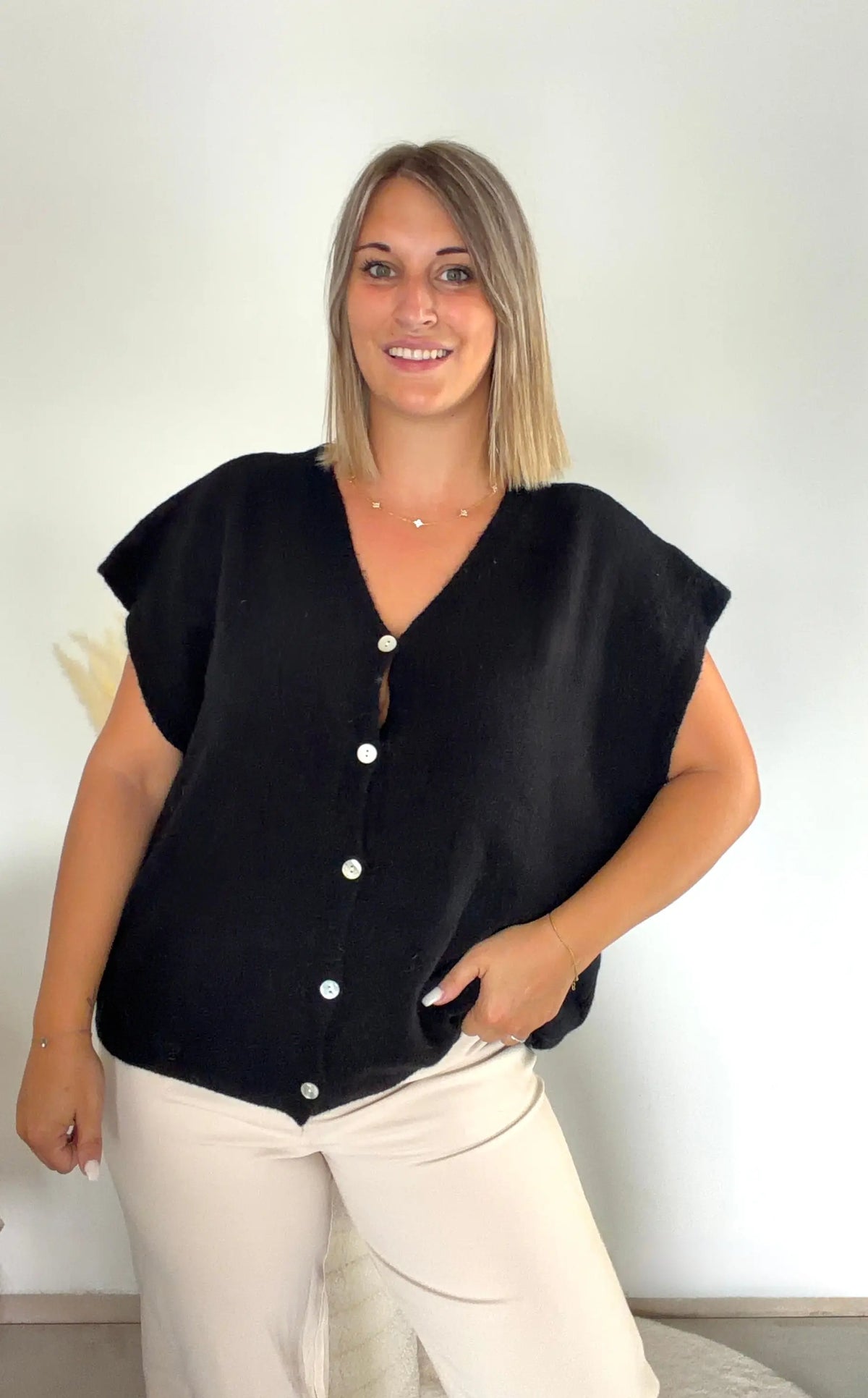Gilet  Solène - Noir Maddy & Co