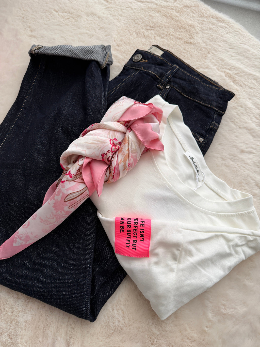 Foulard carré imprimé - Rose Maddy & Co