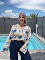 Top Crochet - Bleu Maddy & Co