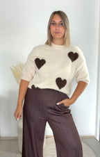 Pull Heart - écru Maddy & Co