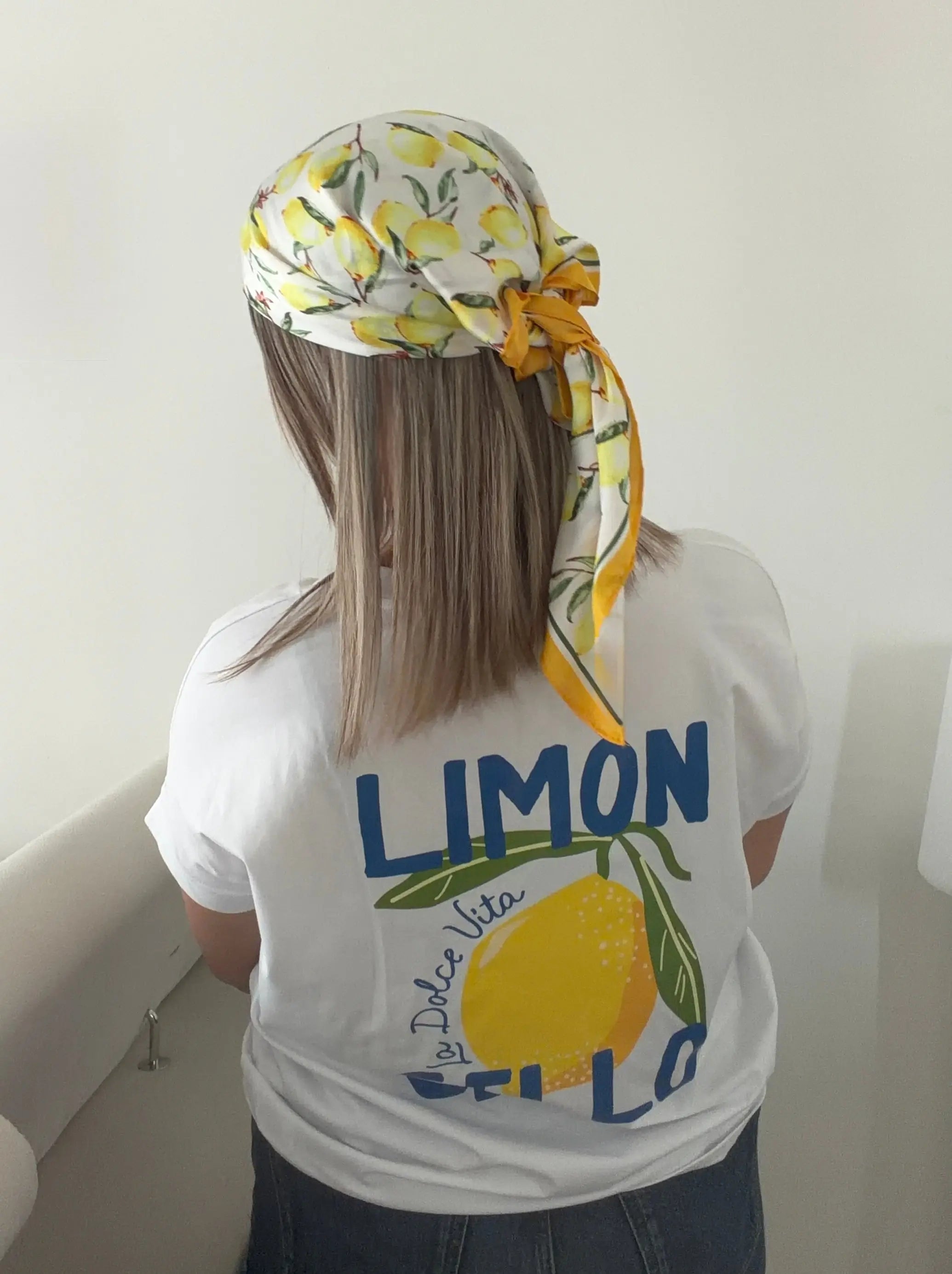 Foulard carré imprimé - Citron Maddy & Co