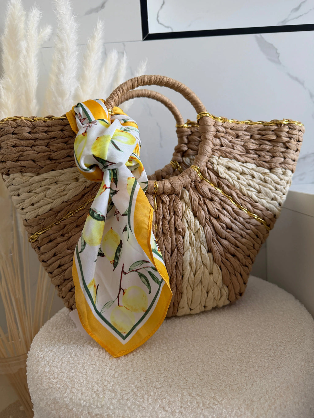Foulard carré imprimé - Citron Maddy & Co