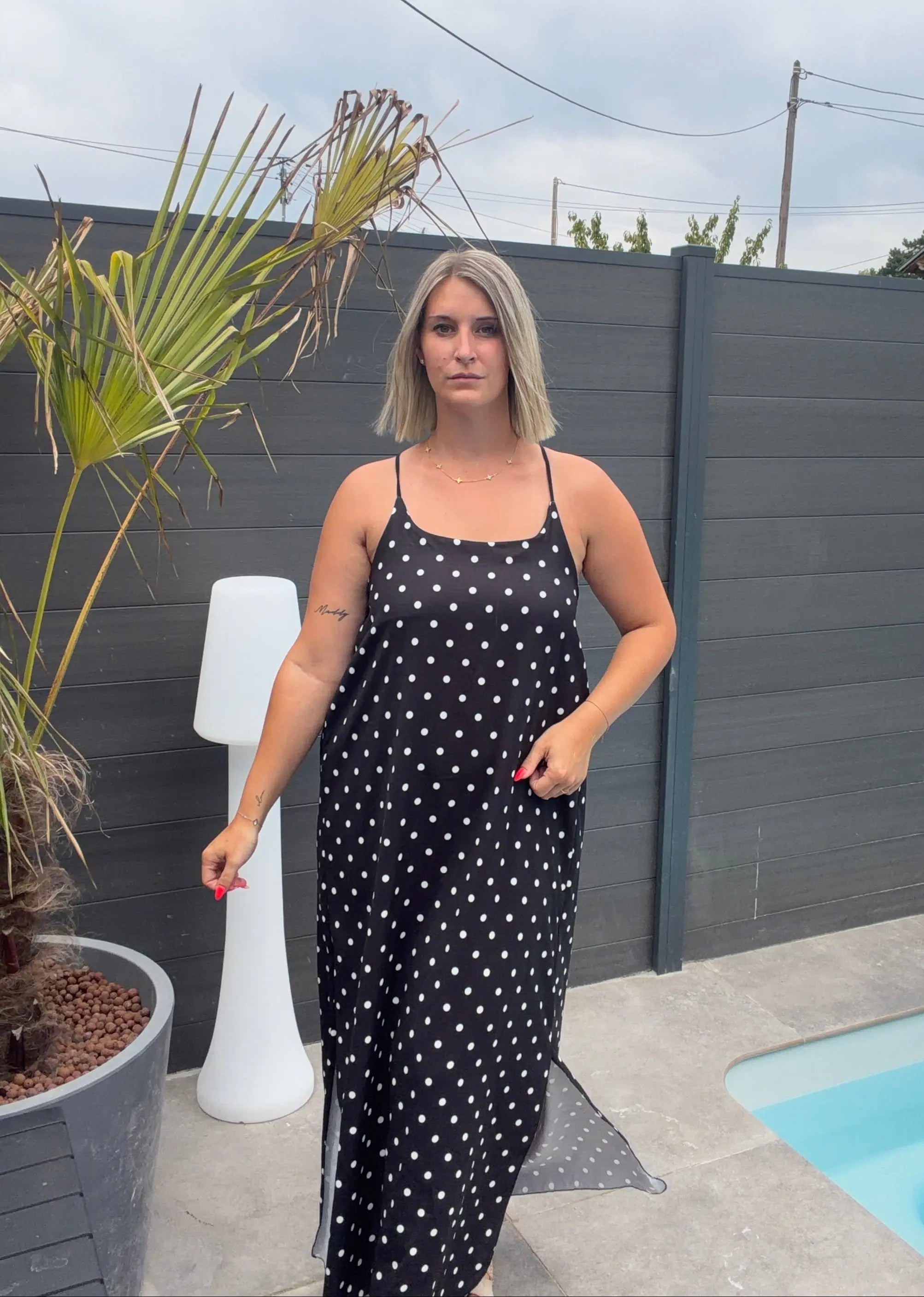 Robe Paula - Noir À Pois Maddy & Co