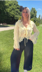 Blouse à volants - Yellow Maddy & Co
