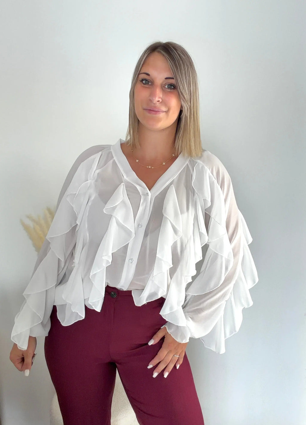 Chemisier FANELLA - Blanc Maddy & Co