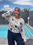 Top Crochet - Bleu Maddy & Co