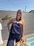 Top dos nu Amelie - Bleu marine Maddy & Co