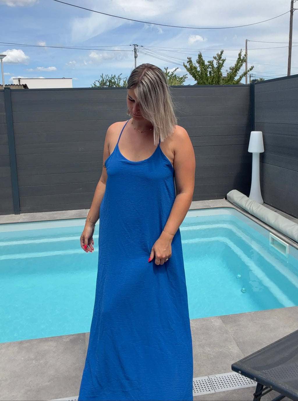 Robe Paula - Bleu Roi Maddy & Co