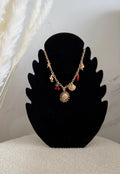 Collier charms doré - Soleil et cerise Maddy & Co
