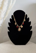 Collier charms doré - Soleil et cerise Maddy & Co