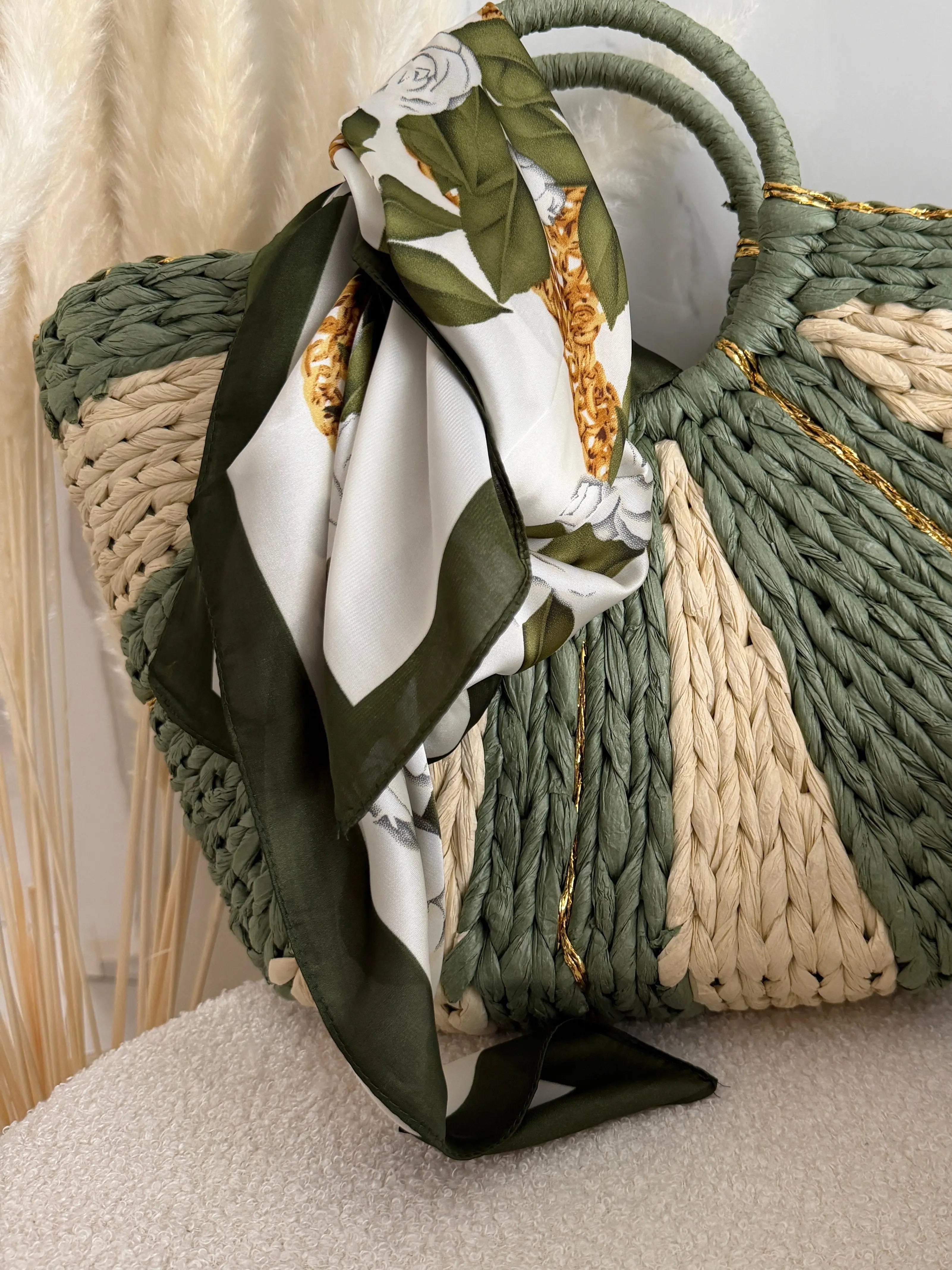 Foulard carré imprimé - Kaki Maddy & Co
