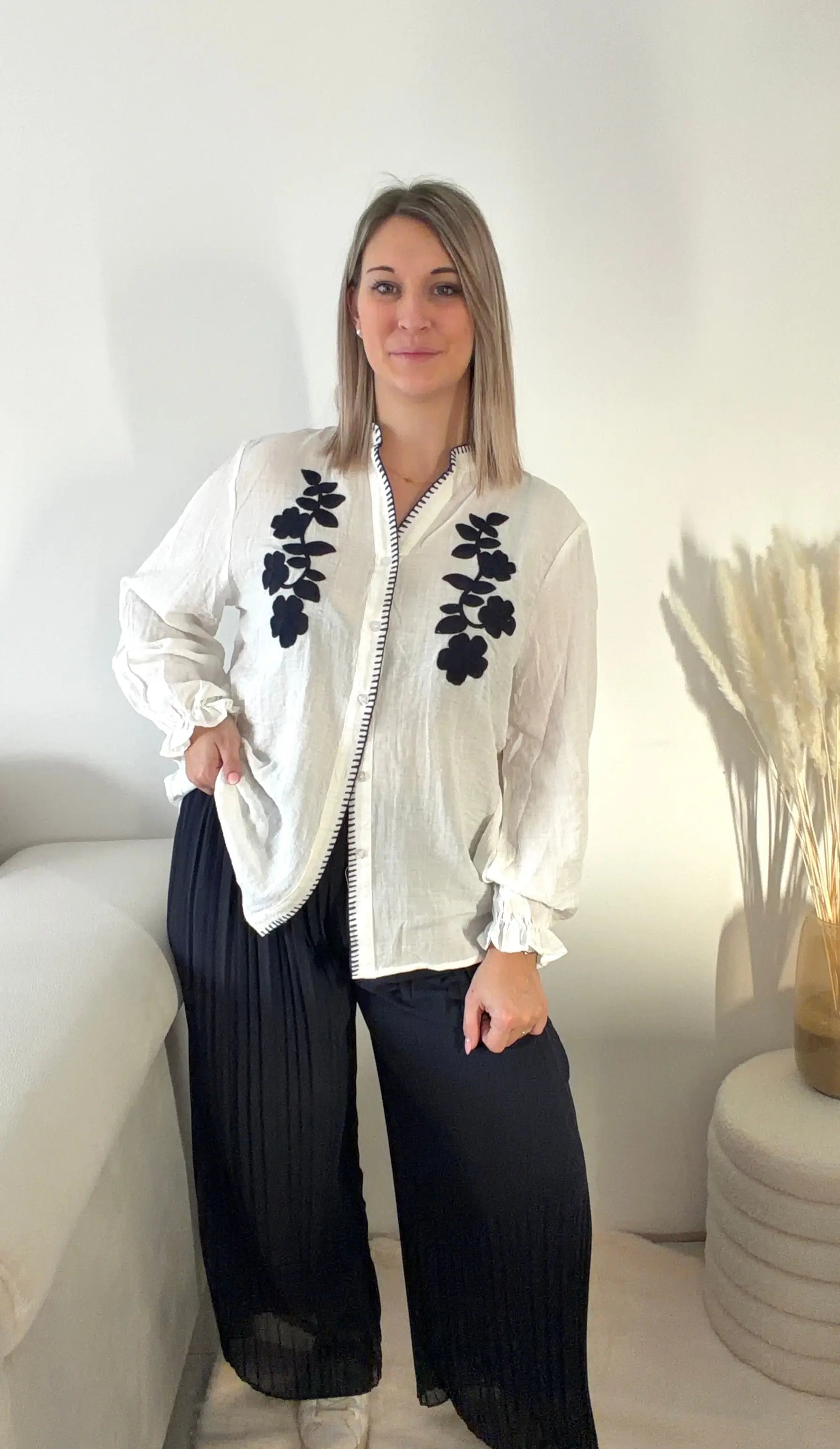 Chemise brodée - Léonie Maddy & Co