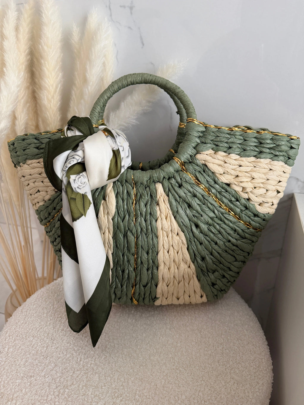 Foulard carré imprimé - Kaki Maddy & Co