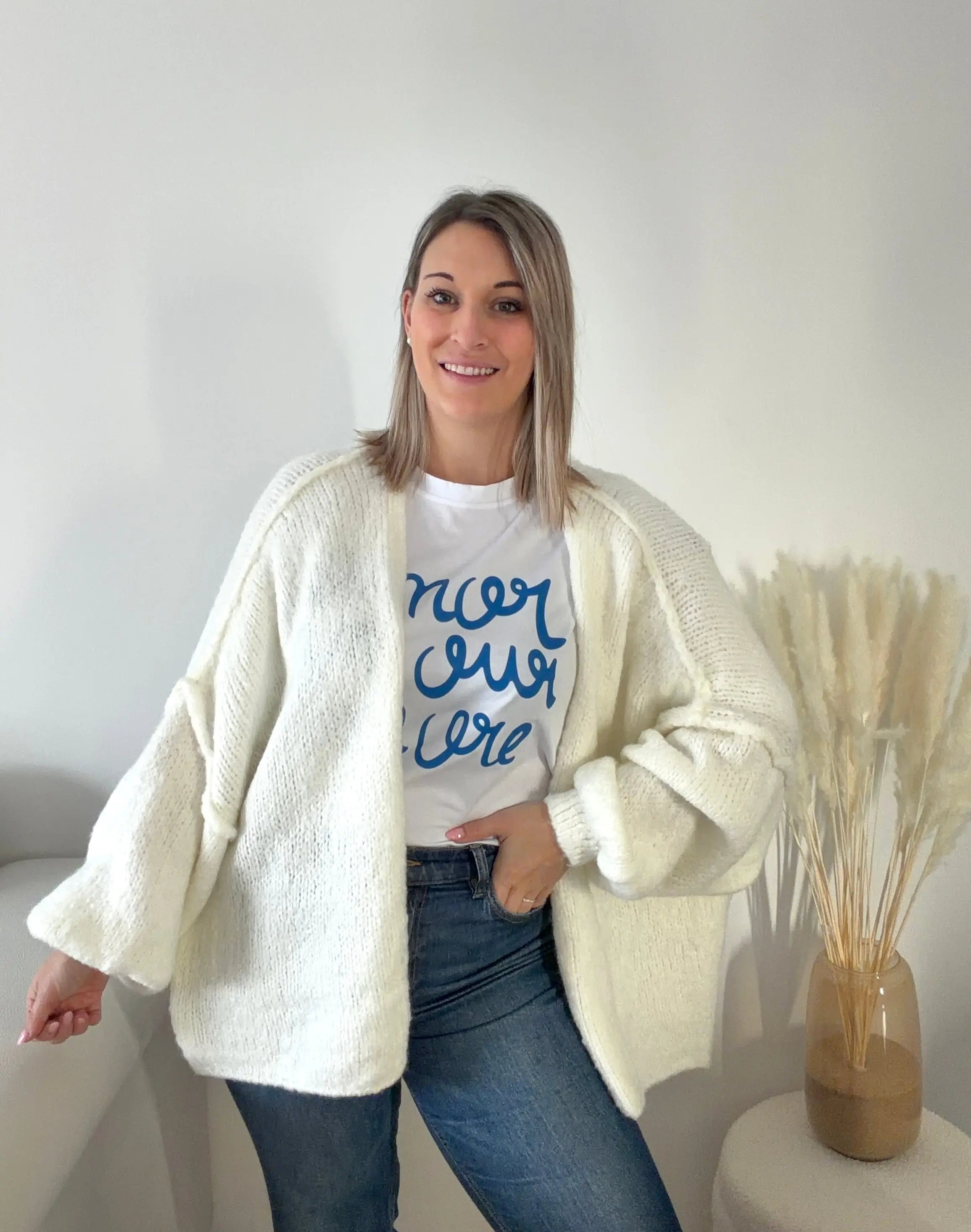 Gilet  DAISY - Blanc Maddy & Co
